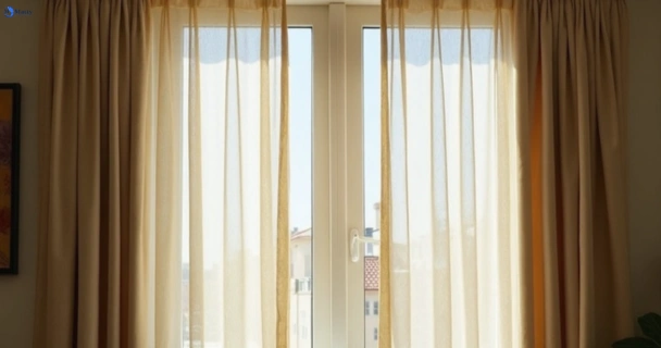 Dull dusty drapes in turrella-nsw before professional cleaning